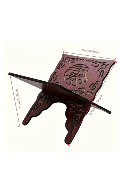 Home Bliss Care Brown Wooden Quran Holder Stand (Large Size)