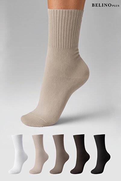 BELİNOPLUS Дамски памучни чорапи за ежедневно носене, 5 чифта – различни цветове