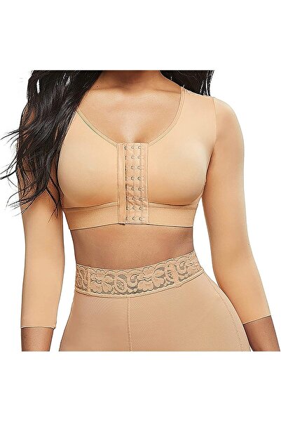 fulina Women's Shapewear Tops,Wear Your Own Bra,Long Sleeve Slim Crop Arm Shape Slimming Underwear,XL