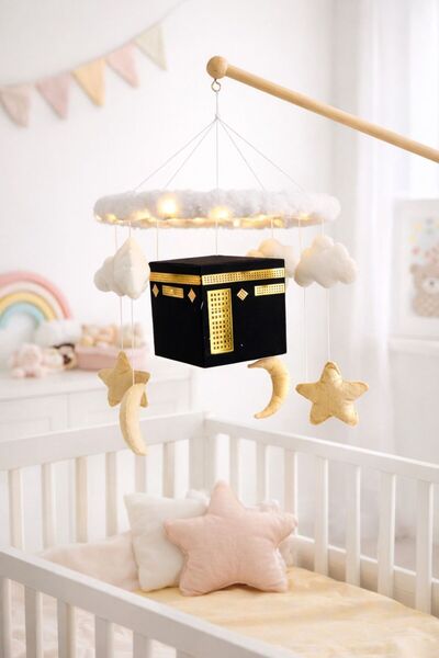 LİFİİ KABE DÖNENCE MÜZİKLİ VE IŞIKLI BEBEK ODASI BEBEK BEŞİK SÜSÜ KABAA
