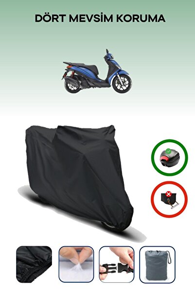 Breen Black Rear Bag Compatible Piaggio Medley S 150 Compatible Motorcycle Ta...