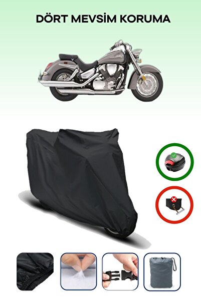 Breen Black Tail Bag Compatible Honda Vtx 1300 S Compatible Motorcycle Canvas...