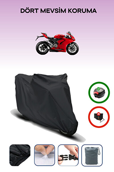 Breen Black Rear Bag Compatible with Ducati Panigale V2 Compatible Motorcycle...