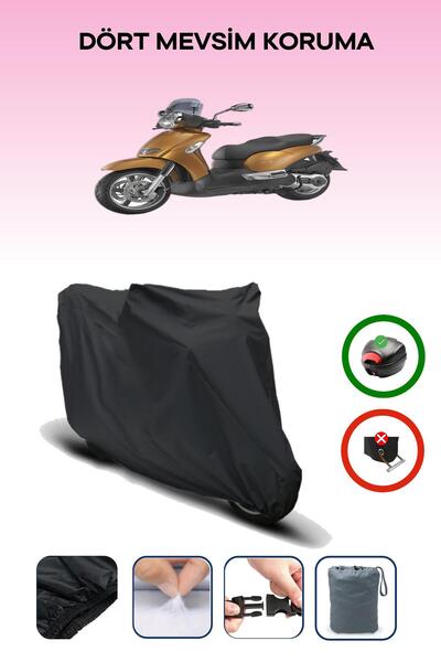 Breen Black Rear Bag Compatible Aprilia Scarabeo 250 Compatible Motorcycle Ta...
