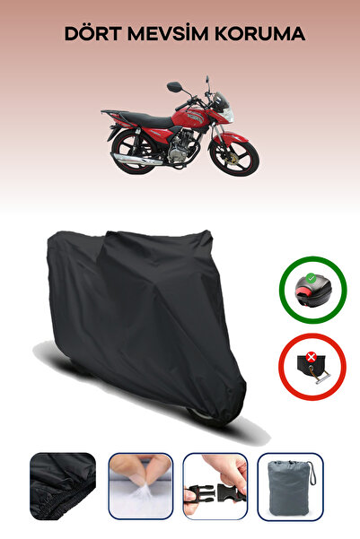 Breen Black Rear Bag Compatible Kuba Razore 150 Compatible Motorcycle Tarpaulin Motor Cover