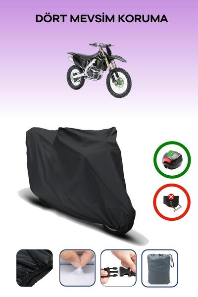 Breen Black Rear Bag Compatible Kawasaki Kx 250F Compatible Motorcycle Tarpau...