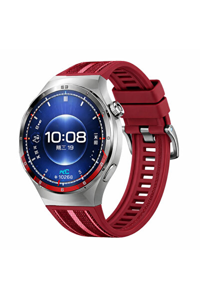 UnDePlus Huawei Watch Gt 6/5 Pro 46mm Strap Launch Fabric Stitched Silicone Org Clip 1E-1 Fit 102