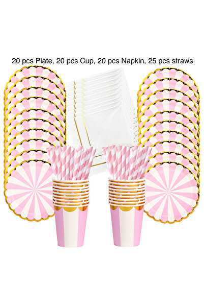 Choice Pink Set Light Pink Blue Baby Shower Girl Boy Guest Party Happy Birthd...