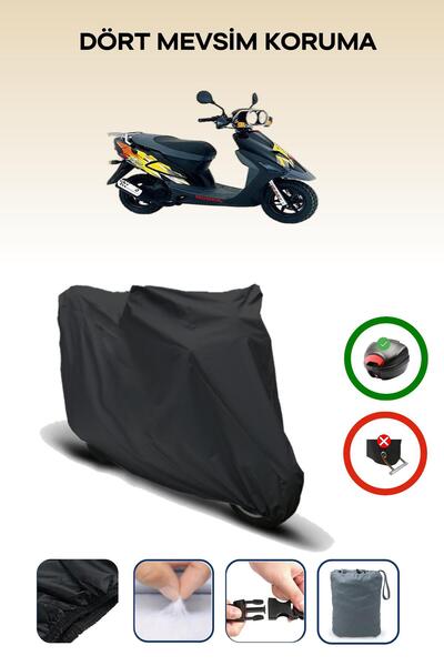 Breen Black Rear Bag Compatible Honda Sxr 50 Compatible Motorcycle Tarpaulin ...