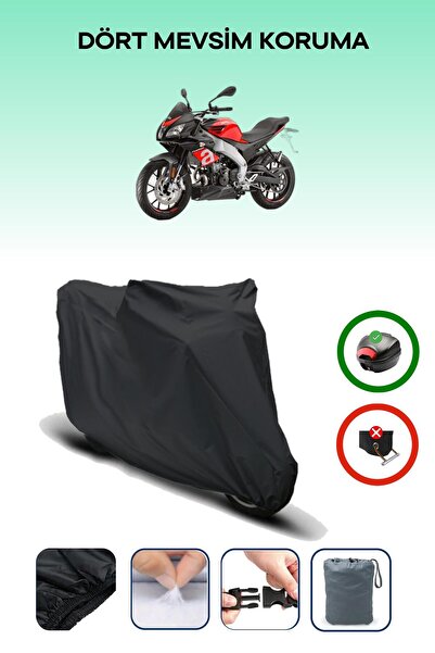 Breen Black Rear Bag Compatible Aprilia Tuono 125 Compatible Motorcycle Canva...