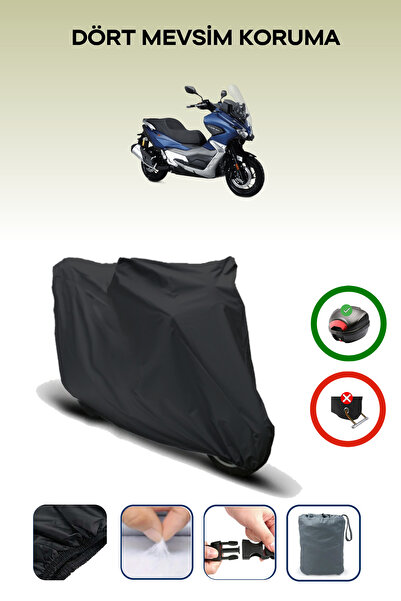 Breen Black Rear Bag Compatible Rks Blade 350 Compatible Motorcycle Tarpaulin...