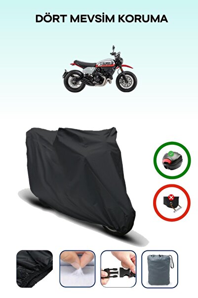 Breen Black Rear Bag Compatible with Ducati Scrambler Urban Motard Compatible...