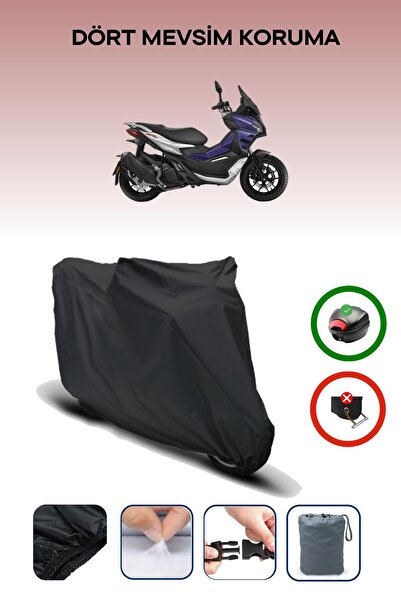 Breen Black Rear Bag Compatible Aprilia Leonardo 125 Compatible Motorcycle Ca...