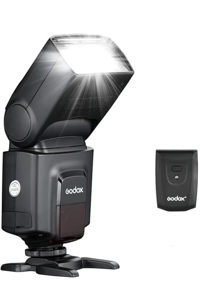 Godox فلاش كاميرا لاسلكي TT560II بتردد 433 ميجاهرتز ورقم GN38 مع مستقبل مدمج