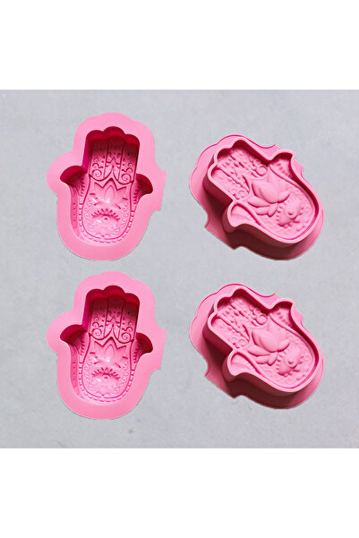 Choice3 قوالب صابون سيليكون وردية اللون - 4 قطع (2/4 قطع) - قالب صابون يدوي ا...