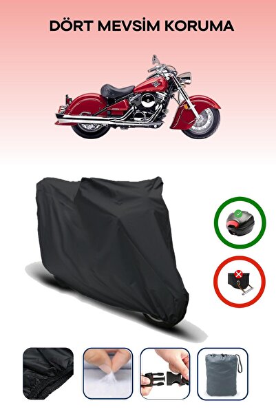 Breen Black Tail Bag Compatible Kawasaki Vn 800 Drifter Compatible Motorcycle...