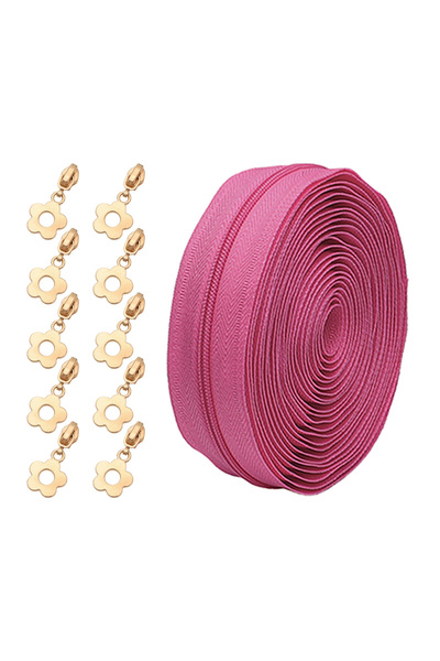 Choice3 رقم 401: طقم سحاب نايلون واحد (450 سم/177 بوصة) + 10 سحابات على شكل ز...