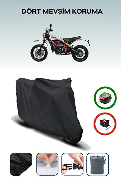 Breen Black Rear Bag Compatible with Ducati Scrambler Desert Sled Compatible ...