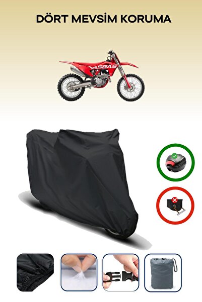 Breen Black Rear Bag Compatible Gas Gas Mc 250 F Compatible Motorcycle Canvas...