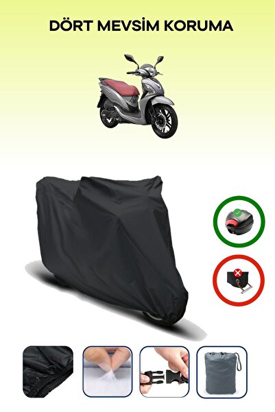 Breen Black Rear Bag Compatible with Sym Symphony St 200I Compatible Motorcyc...
