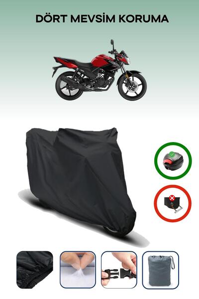 Breen Black Rear Bag Compatible Yamaha Ys 125 Compatible Motorcycle Canvas Mo...