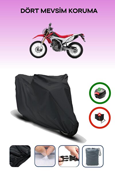 Breen حقيبة خلفية سوداء متوافقة مع غطاء محرك الدراجة النارية Honda CRF 250 L المتوافق مع الدراجات النارية