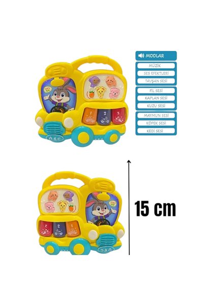 SEHER OYUNCAK Pilli Müzikli Tavşan Otobüsü (ITEM KOD : 855-63D)