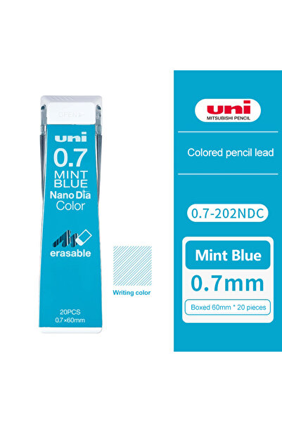 Choice4 Mint Blue 1pcs Japan UNI Color Lead 0.7mm Erasable Mechanical Pencil ...