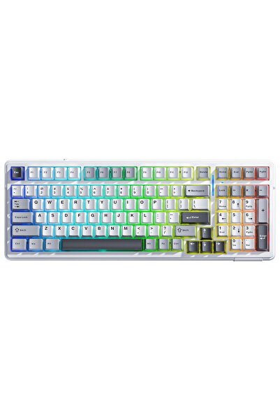 Aula F99 Pro 3 Modlu RGB Hot Swap Mekanik Nimbus V3 Switch Kablosuz Makrolu G...