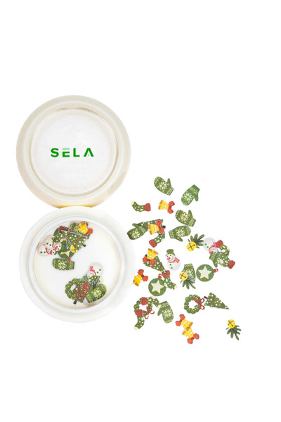SELA Decorațiune de unghii din lemn Sela, Crăciun-Anul Nou Nr. 05