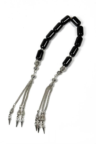TESBİHKENTİ Large Size Black Epoxy Material Zaza Prayer Beads