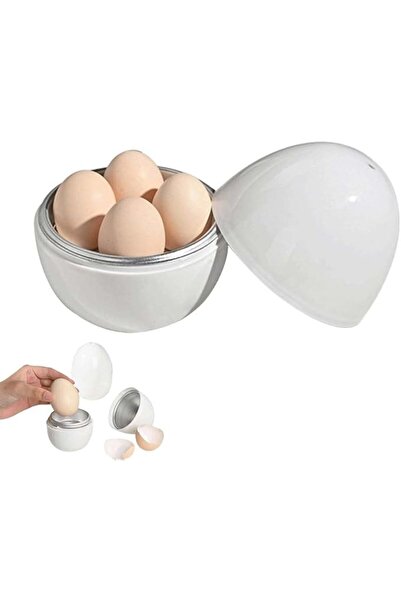 Arabest جهاز طهي البيض في الميكروويف لأربع بيضات، جهاز طهي البيض السريع في الميكروويف لطهي البيض المسلوق والبخار