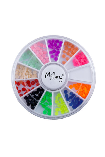 SELA Decorațiuni pentru unghii tip carusel, pietre multicolore J 210,