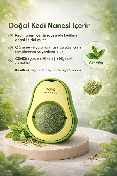 Levn Home NPCQUN Avokado Kedi Nanesi Oyuncağı – Catnip İçerikli Diş Temizleyici