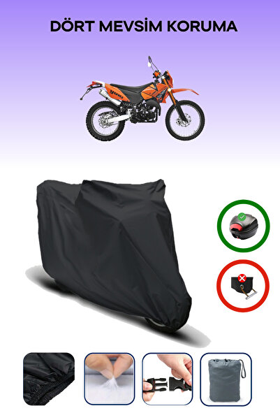 Breen حقيبة خلفية سوداء متوافقة مع غطاء محرك الدراجة النارية Yuki YK250GY-7 Scout المتوافق مع الدراجات النارية