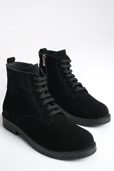 GNS Shoes Chica Genuine Leather Black Suede Women's Boots