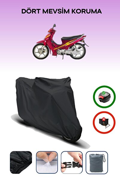Breen Black Rear Bag Compatible Kanuni Elite 100 Compatible Motorcycle Tarpaulin Motor Cover