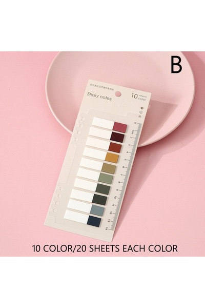 Choice5 B Sticky Index Labels 200 Sheets Stationery Color Sticky Writable Rep...