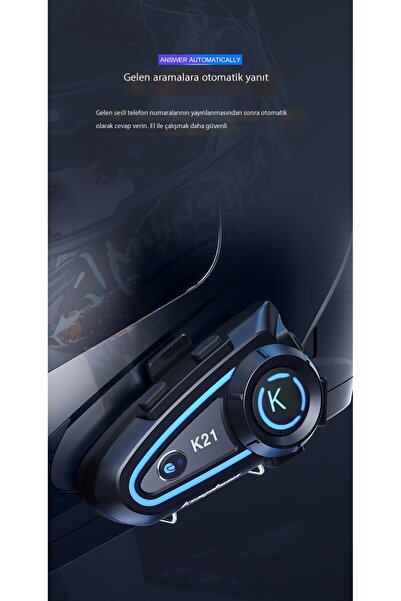 Wyze intercom Asistanlı Gürültü Önlemeli IPX6 Waterproof Motosiklet Kask Kulaklığı BT 5.3 1200 Mah