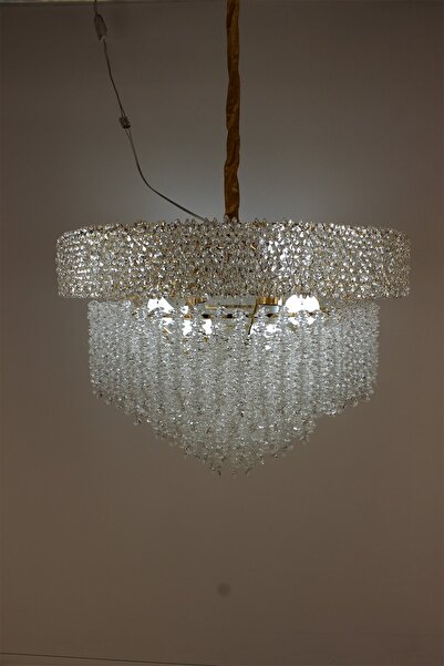 GN GEN AYDINLATMA Saray Tipi Lüks Sarkıt Avize - Kristal Katmanlı Ampullü Tasarım