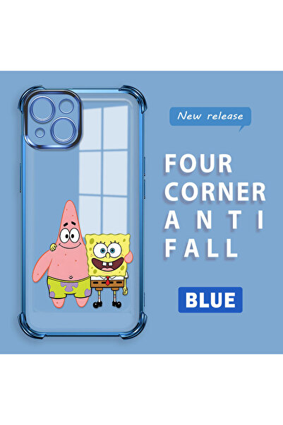 childhood Joy SpongeBob Clear Silicone Protected Case for iPhone 13 Compatible