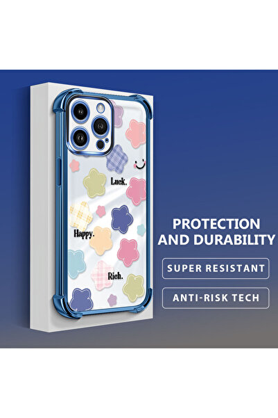 ucuc حافظة هاتف واقية من السيليكون الشفاف بنمط الزهور المحظوظة المتوافقة مع ه...