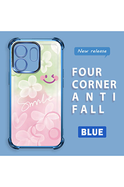 ucuc حافظة هاتف واقية من السيليكون الشفاف على شكل زهرة ملونة متوافقة مع هاتف ...