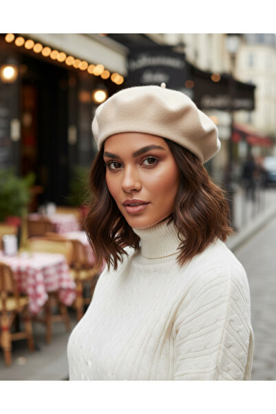 Mollycrush قبعة رسام سوداء للنساء |   قبعة فرنسية يومية أنيقة من الصوف