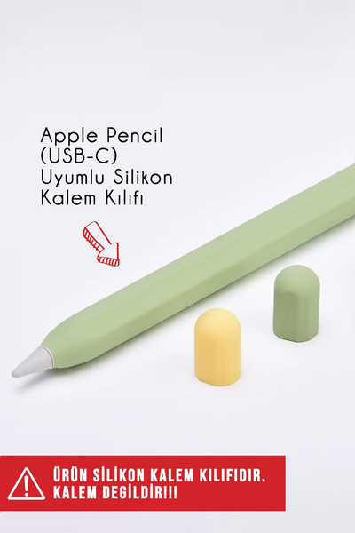 Nezih Case Apple Pencil (USB-C) Uyumlu Yumuşak Silikon Tam Kaplayan Kalem Kılıfı