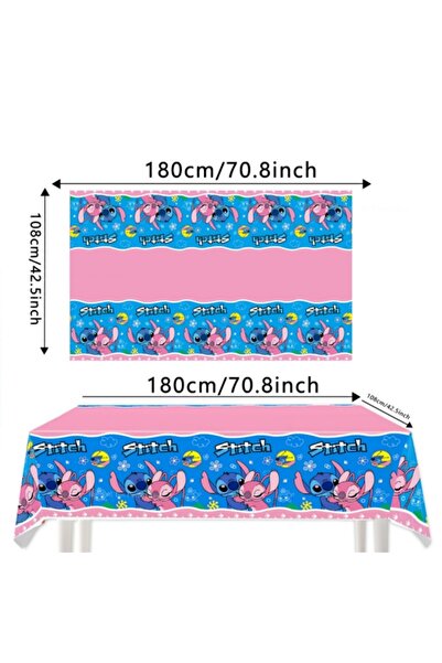 Choice 1 piece Style-A Lilo & Stitch Birthday Decoration Tablecloth Blue Stit...