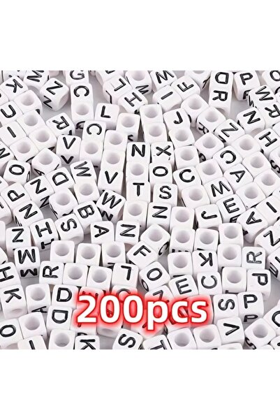 choice2 Black and White 1000pcs/5 Colors Vibrant Square Letter Pattern Acryli...