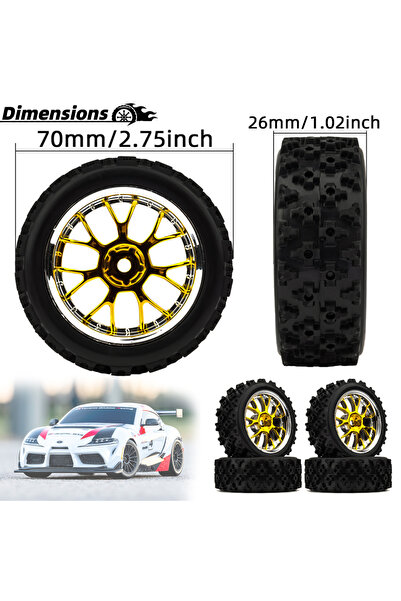 Choice3 4 قطع كما في الصورة RC إطار سداسي 12 مم 2.55 بوصة إطار سباق احترافي ع...