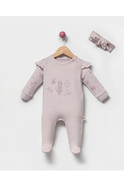 by bubbles Cute Toy Side Snap Opening Baby Girl Romper