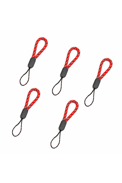 Choice6 5 قطع - أحمر، 3/5 قطع، حبل قصير لحمل الهاتف المحمول، مناسب لأجهزة آيف...